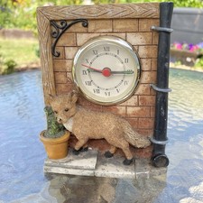 3D Resin Clock Of A Fox Cub Tested And Working