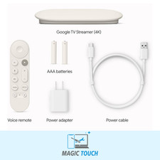 Google TV Streamer 4K Smart Streaming Box Wi-Fi – Porcelain – UK GA05662-GB