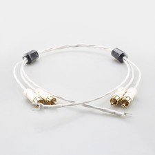 HiFi Audio Phono Tonearm Cable OCC Silver Plated 2 RCA Cable with Ground Wire
