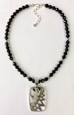 HSN Jay King Sterling Silver Astrophyllite & Black Chalcedony 18