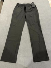 Jaanuu Scrub Pants Mens XS Black Stretch Cargo Pocket Drawstring Waist Workwear