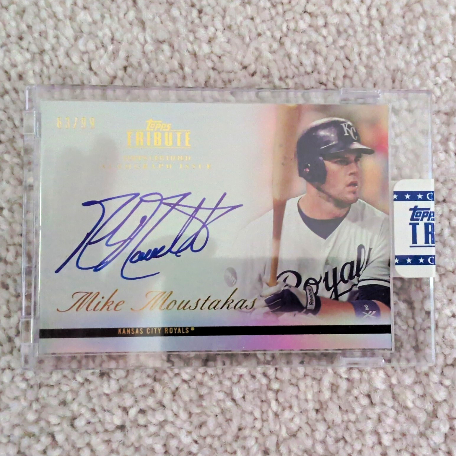 2012 Topps Tribute Mike Moustakas Inkable Accolades IA-MM Auto Royals #63/99 RC