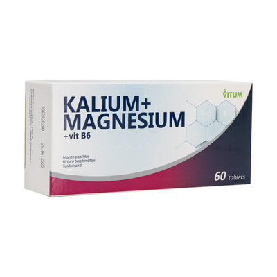 Vitum Kalium 300 mg Magnesium + Vitamin B6 60 Tabletten