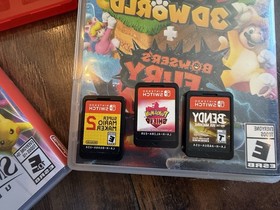 Nintendo Switch Neon Blue/Red Bundle - 7 Games, 128GB Card, Case