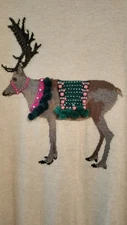 JOULES FESTIVE LUX REINDEER SWEATER, Size 8