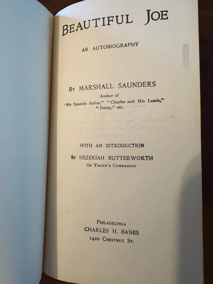 Vtg Beautiful Joe by Marshall Saunders 1903 Phoenix Edition - Imagem 4 de 4