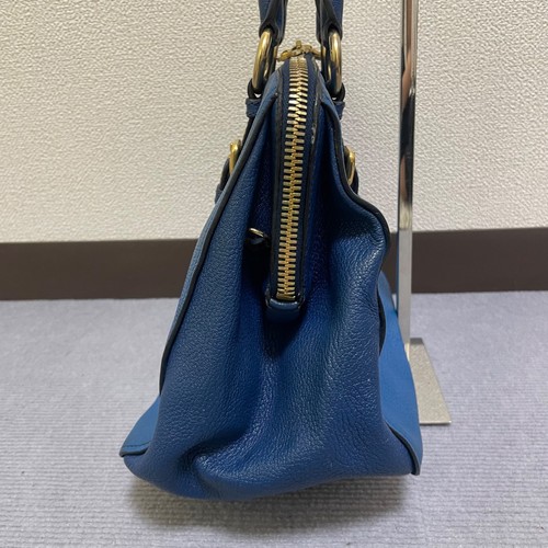 Miu Miu handbag, leather, blue - Picture 3 of 12