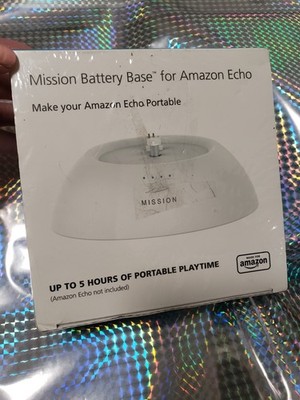 Mission Battery Base for Echo Pop (Make Your Echo Portable) - Glacier White