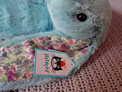 Jellycat Medium Blossom Aqua Bunny Plush 31cm BL3AQ for sale