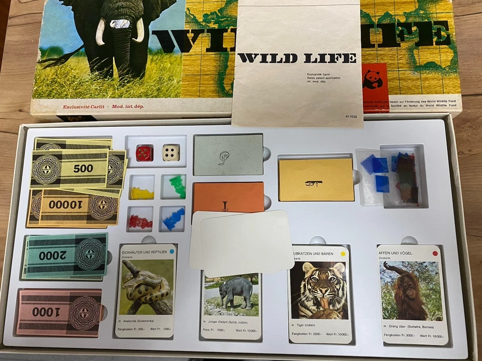 Wildlife Spiel, Carlit 1022, Schweiz, Vollständig Gebraucht, Spielregeln - Bild 3 von 4