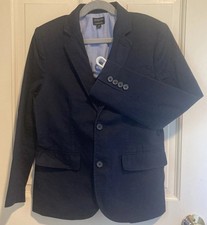 Crewcuts Boy s Thompson Blazer Navy Blue 98 Cotton Partially Lined Size 10 EUC