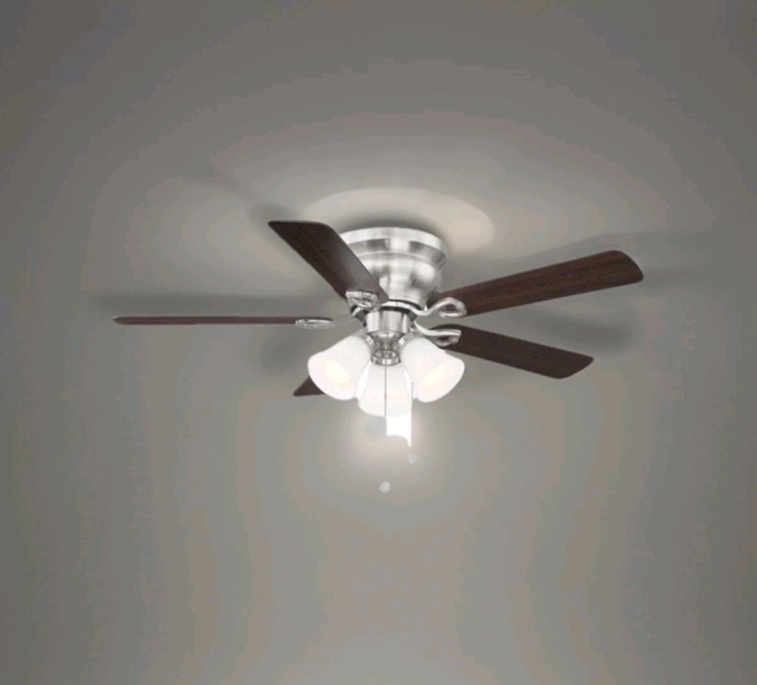 Clarkston II 44 in. LED Indoor Brushed Nickel Ceiling Fan with Light Kit New