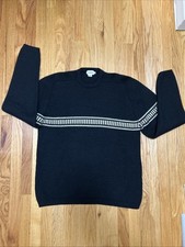 Vintage 90s J Crew 100 Wool Heavyweight Knit Chunky Sweater Grey Y2K XL flaw