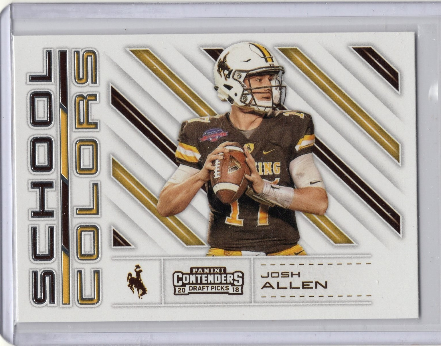 JOSH ALLEN 2018 Contenders Draft Picks SCHOOL COLORS #3 BUFFALO BILLS Wyoming