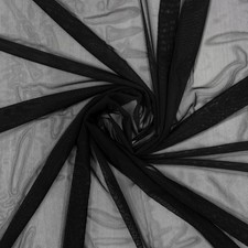 4-Way Stretch Power Mesh Fabric by The Yard - 60" Wide Nylon Spandex Sheer Ne...