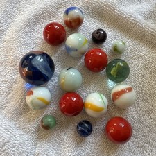 Vintage Old Marbles And Shooter Lot