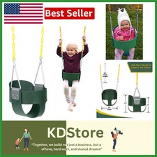 Safe and Sturdy Full Bucket Toddler Swing with Coated Chains - Easy Install