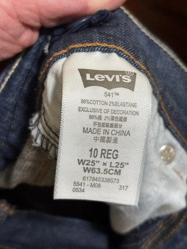 Levi's 541 Jeans Youth 10 Reg Stretch Athletic Fit 25”x25” - Picture 5 of 5