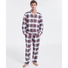Family PJs Mens Stewart Plaid 2 Pc Pajama Set Red/Green Medium Sleepwear NWT