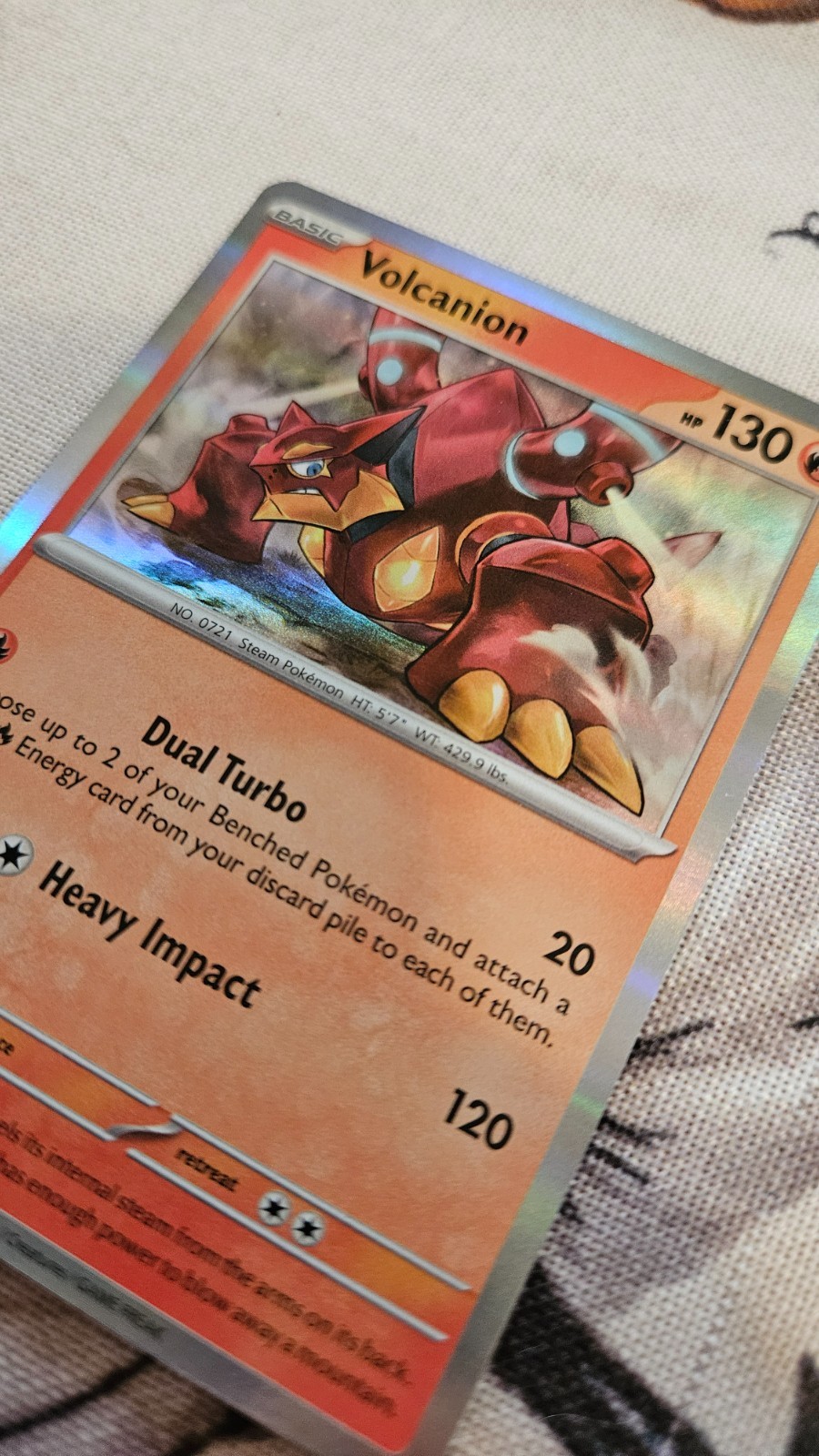 Volcanion 22/182 Holographic Pokemon card