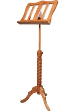 ROOSEBECK MUSIC STAND SINGLE TRAY SPIRAL RED CEDAR WOOD