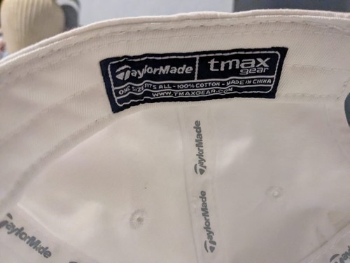 TaylorMade F7 TMAX Gear Cap Adjustable White Silver Faded - Picture 2 of 9