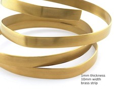 Flat wire Brass Sheet Strip Width 10mm 1mm thickness raw brass UK10 -01