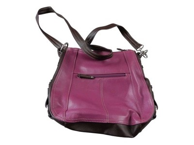 Tignanello Damen Handtasche Tasche lila/beere Leder Schultertasche Bag (EB)