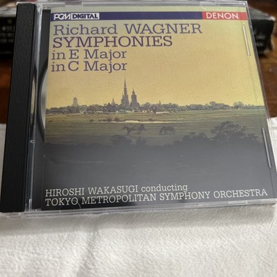 RICHARD WAGNER Symphonies In E Major & C Major CD 1993 Denon Hiroshi Wakasugi