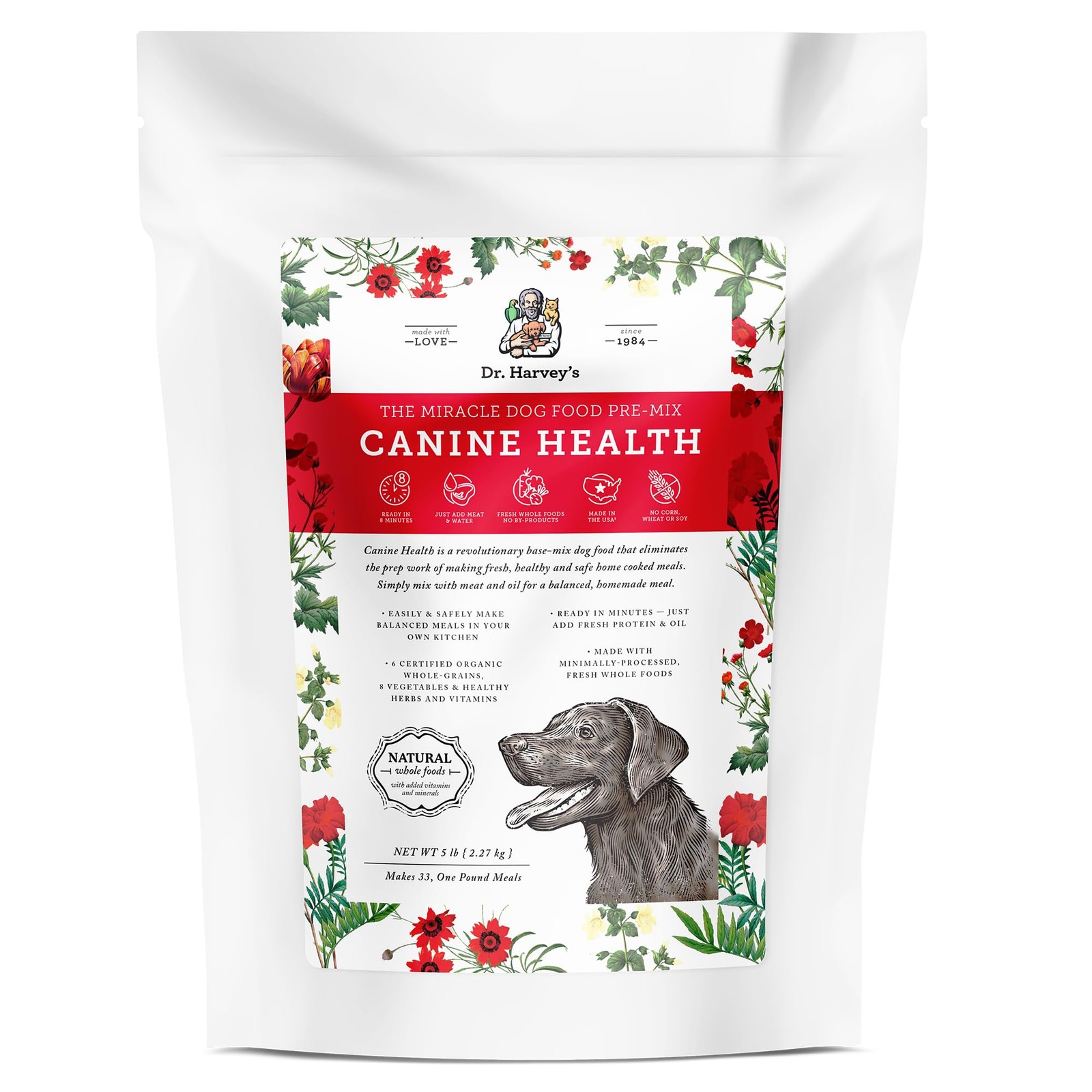 Dr. Harveys Canine Health Miracle Dog Food, Human Grade Dehydrated Base Mix ...