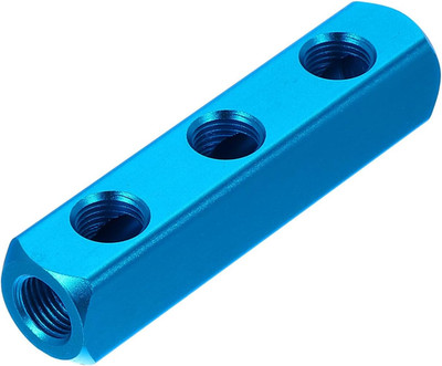 Luftverteiler, 3-Wege-6-Port-PT 1/4'' Aluminium-Luftschlauch--Verteilerblock-Spli