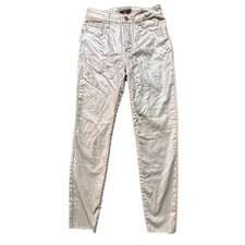 KUT from the Kloth Women's High Rise Silver Metallic Skinny Jeans 2