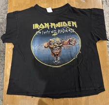 T-shirt vintage concert IRON MAIDEN septième fils TOUR 1988 XL
