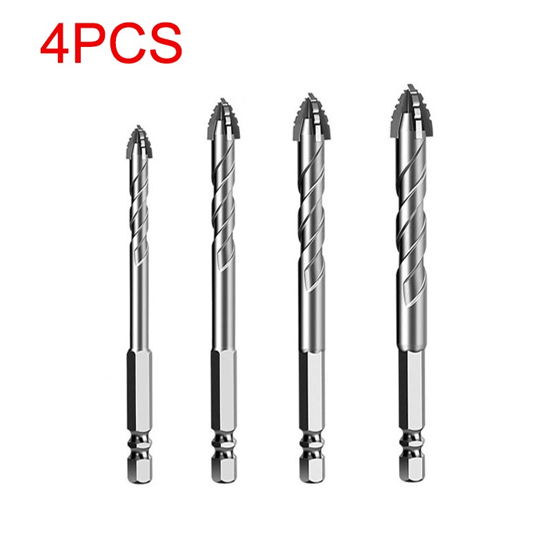 Eccentric Drill Bit Set Four-Flute Sawtooth Eccentric Drill Bit High Hardness