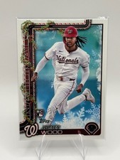 2025 Topps Holiday #H94 James Wood Green Holiday Plaid