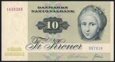 Denmark, 10 Kroner, serie 1972, 1978, P-48h, UNC Duck