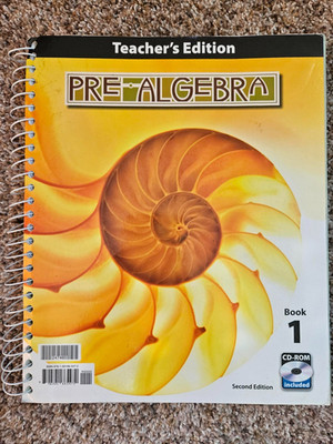 PRE-ALGEBRA Second Edition Teacher's Edition Books 1 and 2