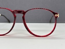 Puma Eyeglasses Frames Woman Round Panto Red Gold Vintage 80S