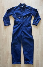 Red Kap Mens Large 42-RG Navy Blue Insulated Twill Coverall Zip Pockets Jumpsuit