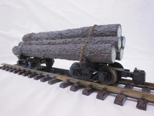 Delton Log Car metal wheels G scale