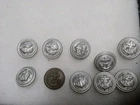 10 WWII WW2 KRIEGSMARINE MILITARY GERMAN NAVY NAVAL U-BOAT JACKET BUTTONS