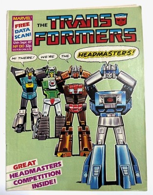 Marvel UK 1987 TRANSFORMERS #130 Fine G1 Headmasters Targetmasters Comics