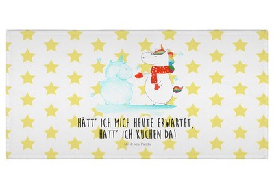 Handtuch Einhorn Schneemann - Geschenk Schnee Winter 50x100 Weihnachten Unic..