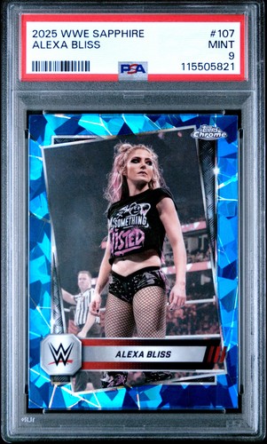 2025 TOPPS CHROME SAPPHIRE EDITION WWE #107 ALEXA BLISS PSA 9