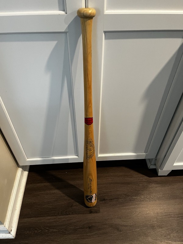 Eddie Matthews Signed Signature Model Cooperstown Bat Braves HOF