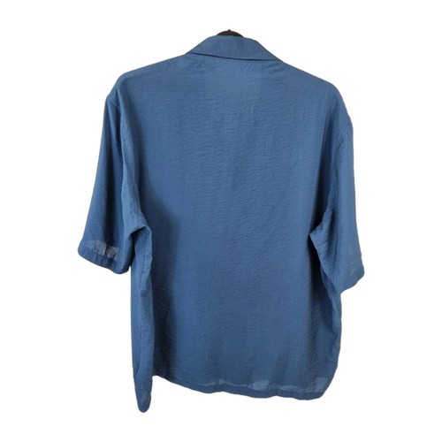 NEW men ZARA blue shirt size XL sort sleeves RRP £49 - Bild 2 von 5