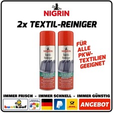 2 x NIGRIN Textil-Reiniger 300ml 72981 für alle Auto - PKW Textilien und Polster