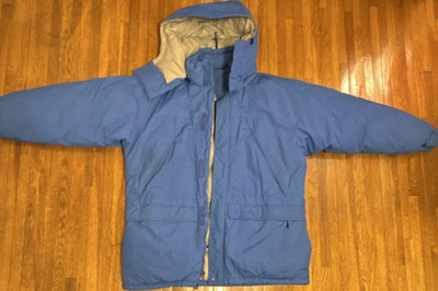 Marmot Men's Blue Hooded Jacket Solid Zip Closure Regular Size Outerwear
