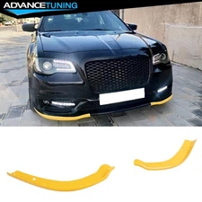 For 15-23 Chrysler 300 OE Style Front Bumper Lip Side Corner Splitter ABS Yellow