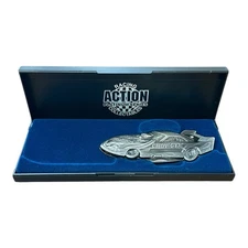 John Force NHRA Action Racing Silver Collector Knife w/Case